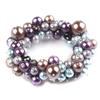 [J6167] - Designer Bracelet 'Minéralia' Purple Taupe Blue