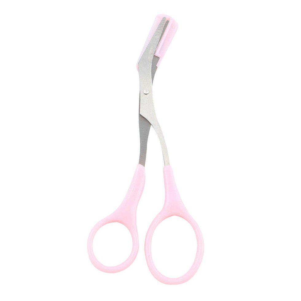 Women Eyebrow Trimmer Comb Eyelash Hair Scissors Cutter Remover Tool