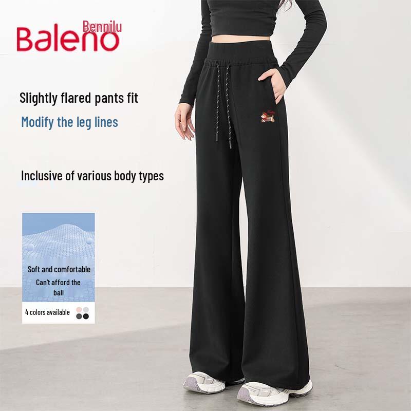 Baleno Women's High-Waist Flared Casual Pants
