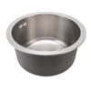 Kitchen Sink 304 Stainless Steel Brushed Single Bowl Rust Proof Round Sink for Home Bar 36cm