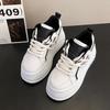 Tide Platform Sneakers Women Spring Autumn Round Toe Lace-up Comfort 8CM Thick Bottom Sport Shoe Black White Casual Shoe
