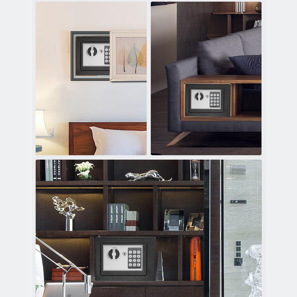 Home Safes Fireproof Waterproof Box + Document Bag with Keypad and 2pcs Spare Key Digital Home