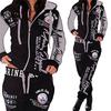 Fashion Women Clothing Women Hooded Tracksuit Printing Fashion Sets Sportswear Athletic Sets