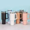 40oz Mug Tumbler With Handle Insulated Tumbler With Lids Straw Stainless Steel Coffee Tumbler Termos Cup
