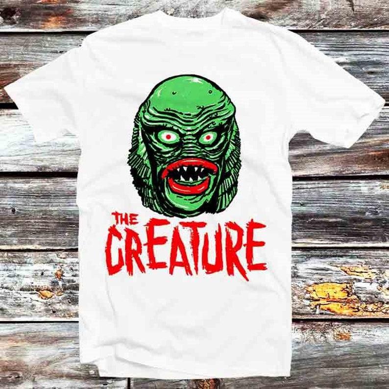 230 Gsm 100% Cotton Creature From The Black Lagoon Film T Shirt Vintage Retro Cool Gift Mens Womens Unisex Cartoon Anime Top Tee B413