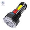 9 LED Super Bright Flashlight Rechargeable Outdoor Multi-function Waterproof LED Long-range Spotlight Battery Display COB Light