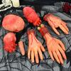 1-5PCS Halloween Horror Simulation Human Limbs Props Fake Hands Feet Brain Heart Haunted House Party Decoration Accessories
