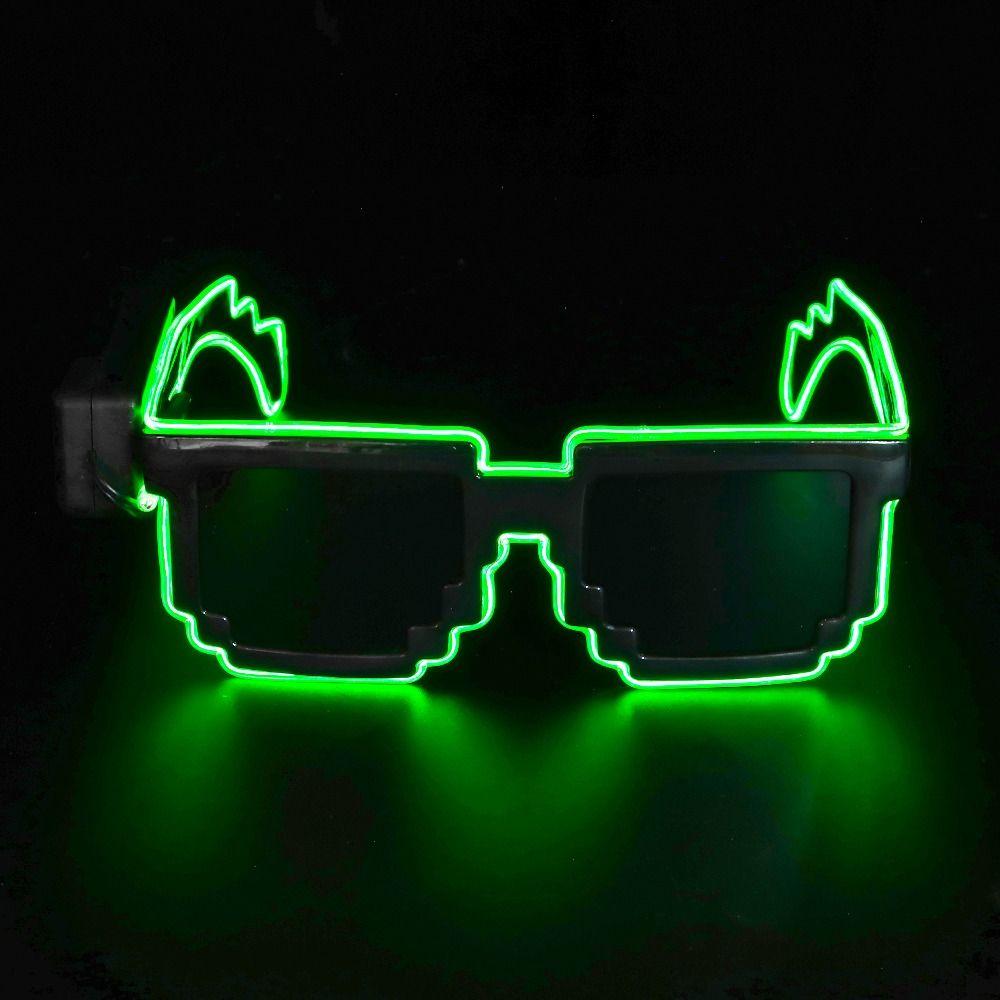 Wireless LED Light-up Glasses Glow In the Dark Neon Rave Shades  for Adult Kids