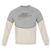 Nike Sweatshirt Letter Print Spliced Round Neck Long Sleeve Kids Tops Khaki FD3161-063