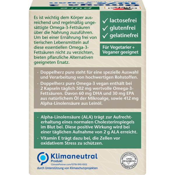 Doppelherz Vegan Omega 3 1075 80 Units 61.2g