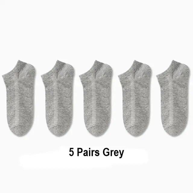 10 Pairs Women/Men Boat Socks Invisible Low Cut Silicone Non-slip Summer No-show Ankle Socks Solid Color Casual Breathable