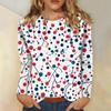 Long Sleeve Shirts For Women Cute Print Graphic Tees Blouses Casual Plus Size Basic Tops Pullover Christmas