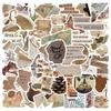 52Pcs Retro Style Diary Planner Decorative Scrapbooking Stationery Craft Sticker