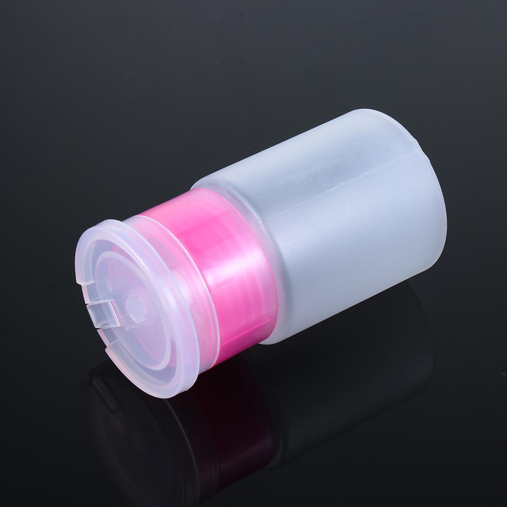Manicure Liquid 60mL Clean Acetone Pump Dispenser Container Nail Polish Remover Empty Bottle