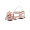 Fashion 2025 Hot Sale Open Toe Women's Sandals Summer Bow Tie Elastic Band Flat with Sandals for Plus Size Daily Beach Casual Shoes