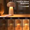 INS LED Night Light With Touch Switch Wooden Cute Mushroom Bedside Table Lamp For Bedroom Childrens Room Sleeping Night Lamps