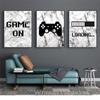 Game Loading Wall Poster Canvas Painting Marble Game Board Printing Children's Pictures Children's Game Room