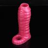FAAK Fantasy Ribbed Dragon Penis Sleeve Soft Silicone Sex Toys Sheath Stretchable Cock Enlargement Hollow Dildo Male Masturbator