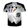 Summer Style Poker T Shirt Playing Cards Clothes Gambling Shirts Las Vegas Tshirt Clothing Tops Hip Hop Men Funny 3D T-Shirt