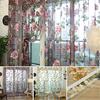 Tulle Sheer Curtain Flower Pattern Valance Drape Polyester Living Room Kitchen Sheer Curtain