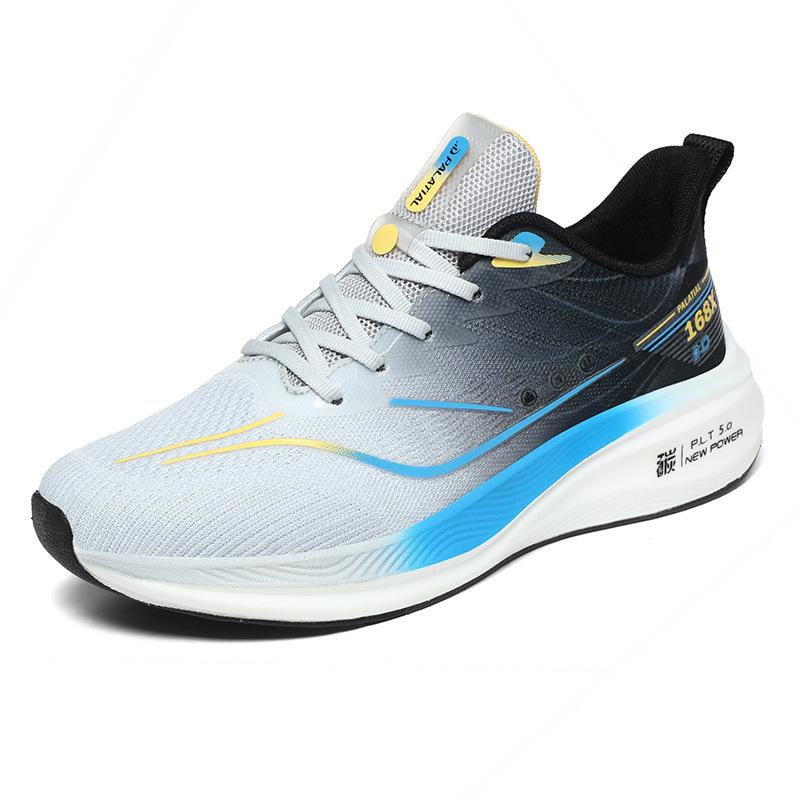 Men's Trendy Shoes Summer New Mesh Ultra-light Running Shoes Sports Shoes Breathable Shock-absorbing Soft-soled Student Shoes Lightweight Running
