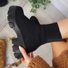 Fashion Spring 2025 New Platform Shoes Fashion Women Motorcycle Boots Plus Size Sock Boots Breathable Casual Shoes for Woman Booties