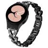 Zinc Alloy Watch Band Rhinestone Decor with Connector for Samsung Galaxy Watch6 Classic 47mm/43mm/Watch6 44mm/40mm