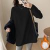 German Velvet Thickened Half Turtleneck Bottoming Shirt for Women, Autumn and Winter Style Black Long-sleeved Mid-collar Warm T-shirt Top Ins