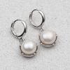 [Aslit] Pearl Drop Earrings One-Touch Silver 925 Wedding Bridal Jewelry