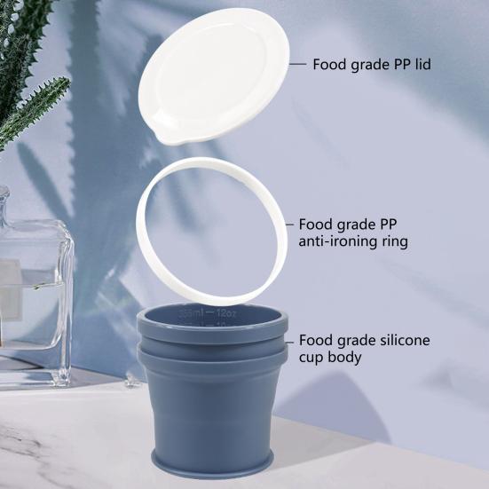 170ml/270ml/350ml Water Cup Foldable Detachable Silicone Food Grade Drink Mug Household Supplies