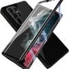 Metal Magnetic Case for Samsung Galaxy A56 A36 S22 S23 FE S24 S25 Ultra Plus Double Sided Glass Adsorption Tempering Glass Cover