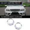 2× Fog Light Lamp Ring Trim Set For Mercedes Benz W204 C Class C63 AMG 2008-2011