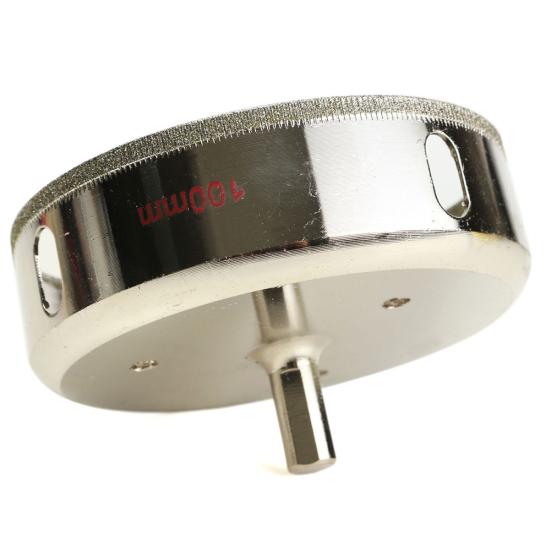 100mm Diamond Coated Drill Bit Hole Saw Cutter for Glass Tile Ceramic Marble