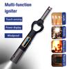 Multi Windproof Lighter BBQ Bottle Opener Arc Lighter USB Rechargeable Electric Lighter for Led Light Safety Kitchen Lighter