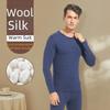 Men's Silk Cashmere Thermal Underwear Set: Velvet-Enhanced for Autumn and Winter
