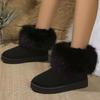 Ladies Shoes On Sale 2024 Sleeve Women's Boots Winter Round Toe Plush Fleece for Warmth Short Barrel Flat Large Size Snow Boots