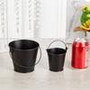 3Pcs Miniature Tin Bucket 1/12 Scale Hanging Small Bucket Multi-purpose Metal Bucket with Handle Dollhouse Accessories