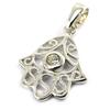 [M1709] - White 'Hand of Fatma' Silver Pendant