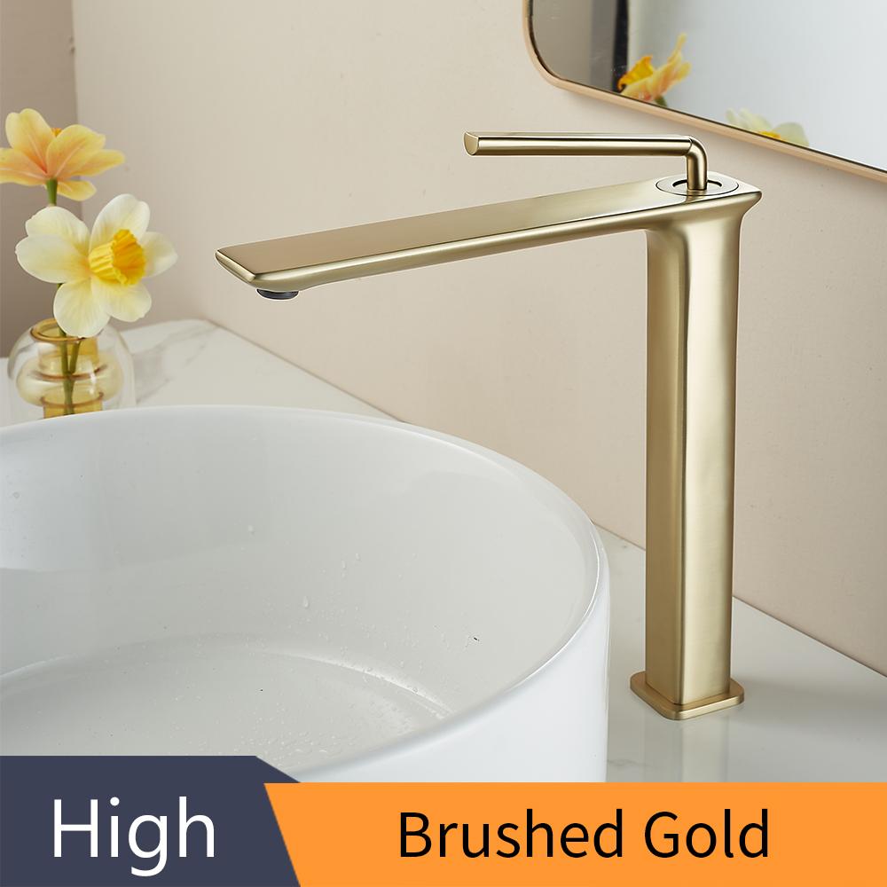 Basin Faucets Modern Black Bathroom Mixer Tap Brass Washbasin Faucet Single Handle Single Hole Elegant Crane For Bathroom 855991