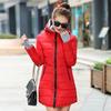 Winter Clothes Korean Version of The Large Size Mid-length Hooded Slim-fit Thickened Gloves Down Cotton-padded Jacket Women
