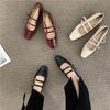 2025 Spring and Autumn New Design Sense French Retro Mary Jane Flats Single Shoes One Word with Buckle Women's Shoes