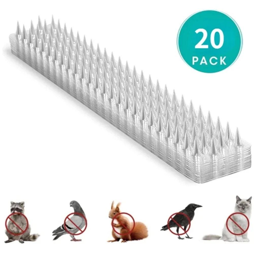 10/20Pcs Strips Bird Spike Repellent Plastic Bird Control Spikes Anti Pigeons Away Spikes