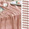 Bohemian Dreamy Bali Yarn Crepe Pleated Table Runner Tablecloth
