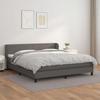 3127203 vidaXL Divan Bed with Mattress Grey 160x200 Cm Faux Leather