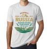 Men’s Vintage Tee Shirt Graphic T Shirt Mountain Explorer Russia Vintage White