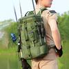 Fishing Backpack with Rod Holder Large Capacity Waterproof Oxford Cloth Outdoor Camping Hiking Hunting Fishing Gear Accessories Storage Bag