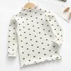 Kids Girl Cotton T-Shirt Long-sleeve Children Turtleneck Bottoming Shirt Tops Clothes
