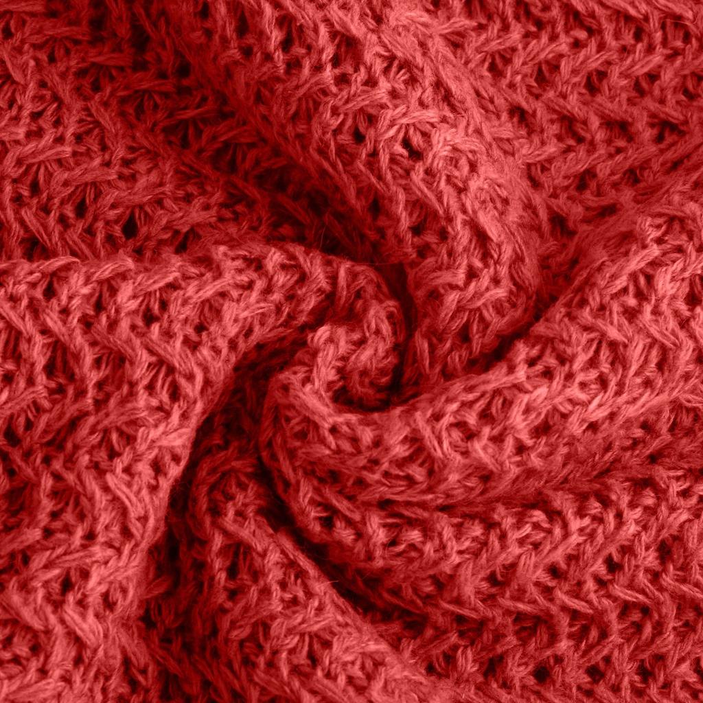 Women's Fashion Half High Neck Loose Solid Long Sleeve Thick Needle Side Split Knitted Sweater