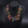 Luxury Exaggeration Full of Fire Bird Necklace Retro Flowers and Temperament Clavicle Chain