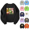 Children's Fashionable Lightweight Long-sleeved Round Neck Pullover With Pockets Printed Pullover
